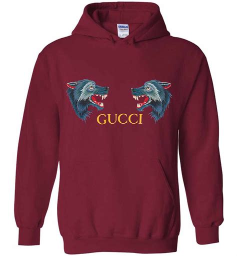 gucci hoodie wolf white|original Gucci hoodie.